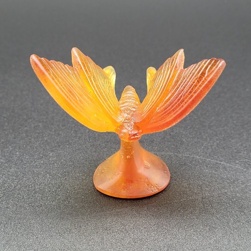 Daum pate verre glass amber - verre,