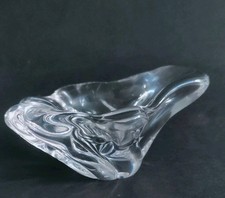 DAUM CRYSTAL FRANCE LOBED DISH