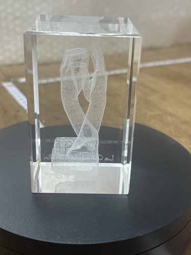 Crystal sculpture paper press - sculpture,,